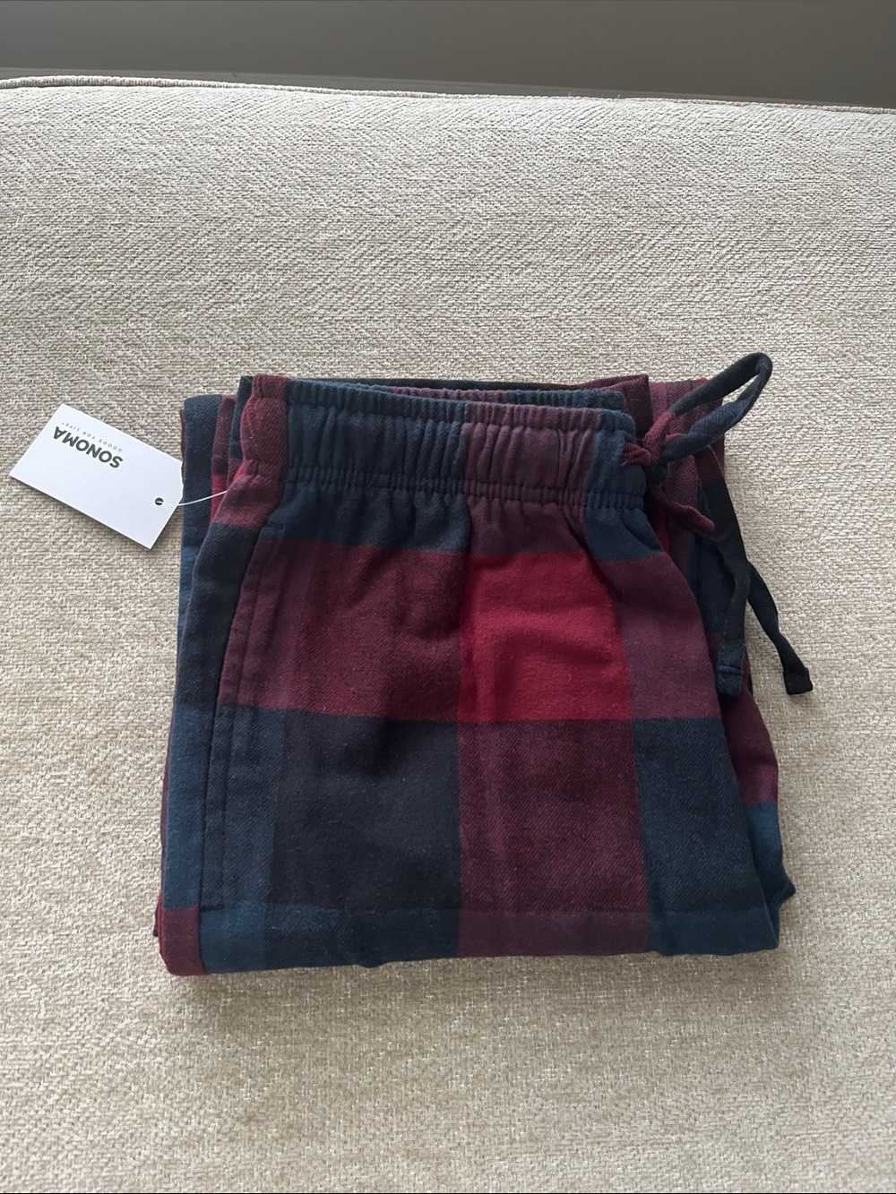 S, Sonoma, Essential Flannel, Checkered PJ Pants